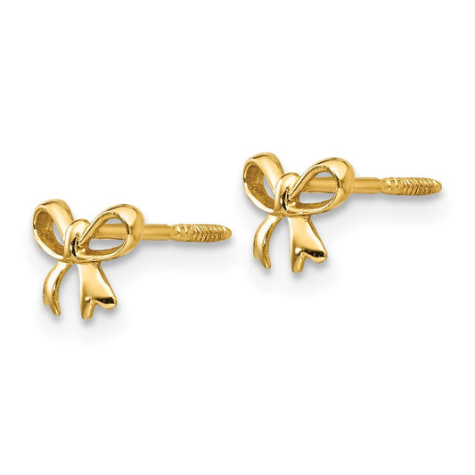 14K Yellow Gold Madi K Bow Post Earrings