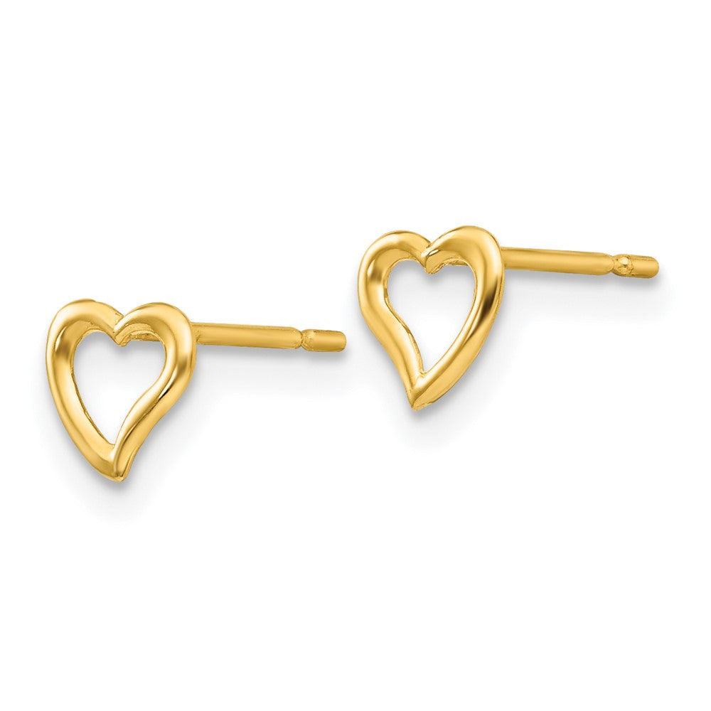 14K Yellow Gold Madi K Children's Heart Post Earrings