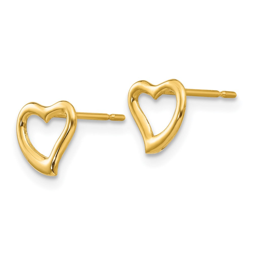 14K Yellow Gold Madi K Children's Heart Post Earrings