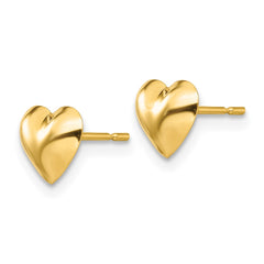 14K Yellow Gold Madi K Children's Heart Post Earrings