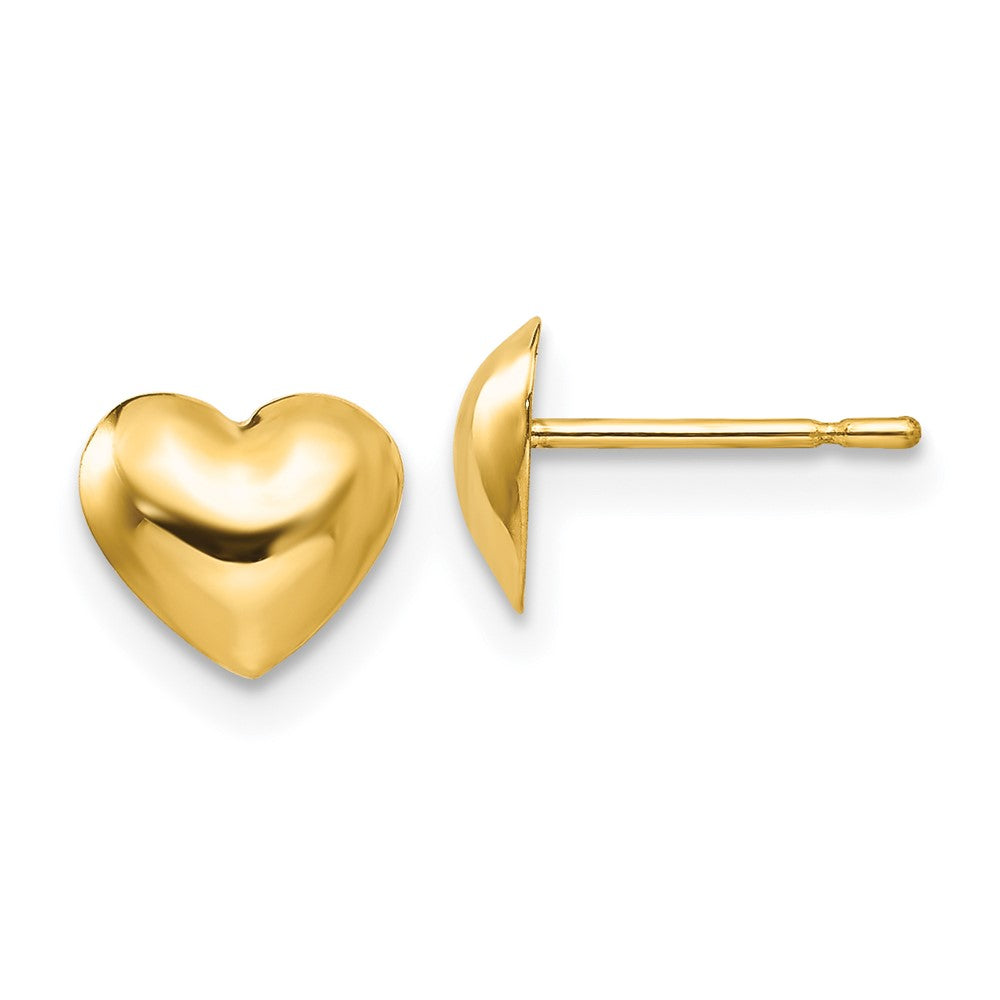 14K Yellow Gold Madi K Children's Heart Post Earrings