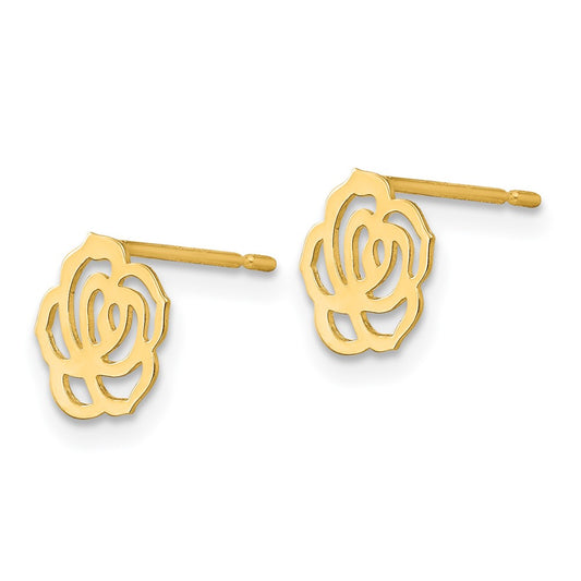 14K Yellow Gold Madi K Children's Flower Post Earrings