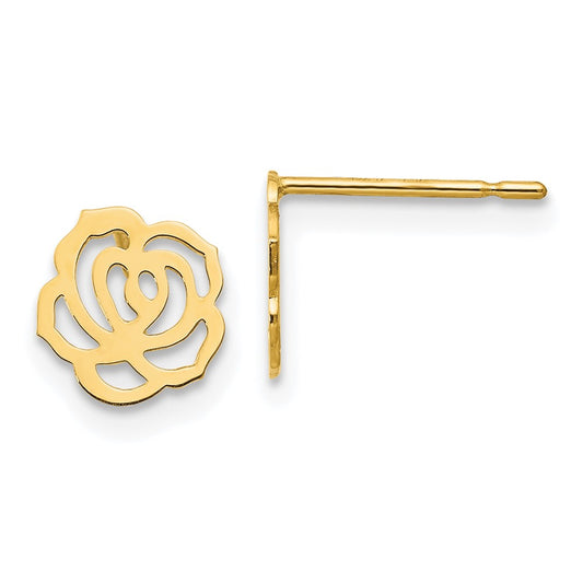 14K Yellow Gold Madi K Children's Flower Post Earrings