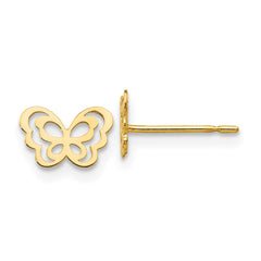 14K Yellow Gold Madi K Children's Butterfly Post Earrings