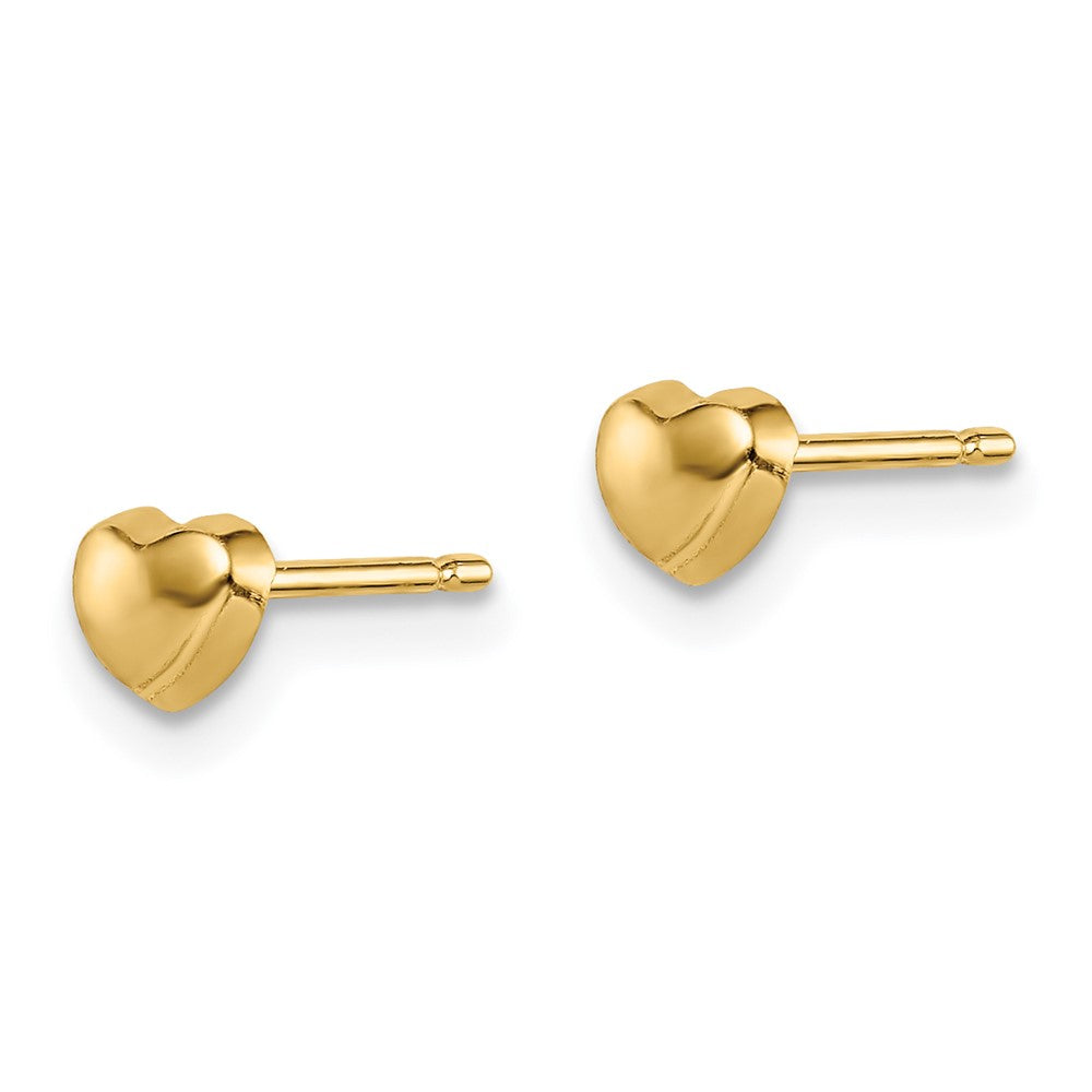 14K Yellow Gold Madi K Heart Post Earrings