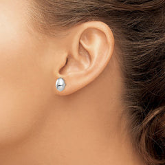 14K White Gold Polished Post Earrings