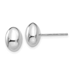 14K White Gold Polished Post Earrings