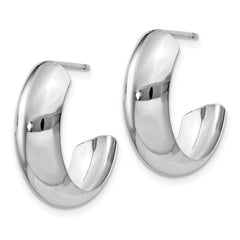 14K White Gold Hoop Earrings