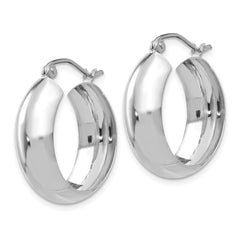 14K White Gold Hoop Earrings