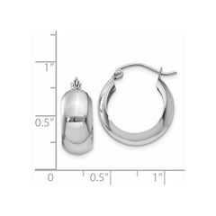 14K White Gold Fancy Hoop Earrings