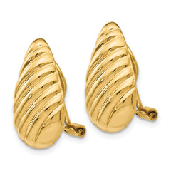 14K Yellow Gold Non-pierced Fancy Earrings