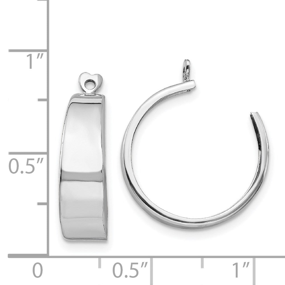 14K White Gold Polished Hoop Earrings Jackets