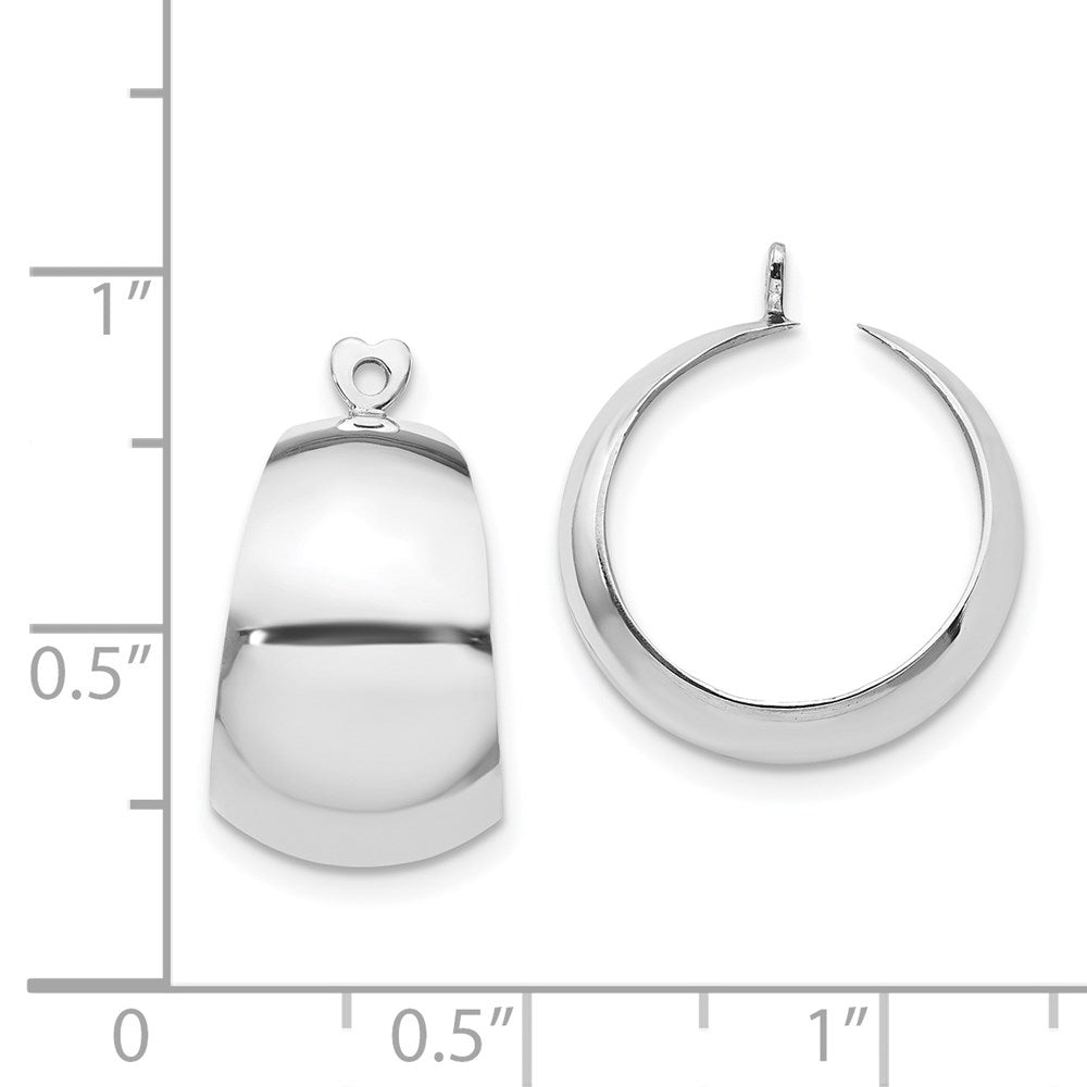 14K White Gold Polished Hoop Earrings Jackets