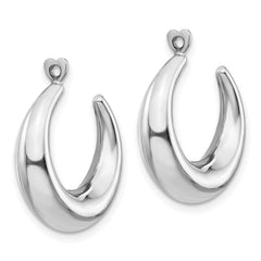 14K White Gold Polished Hoop Earrings Jackets