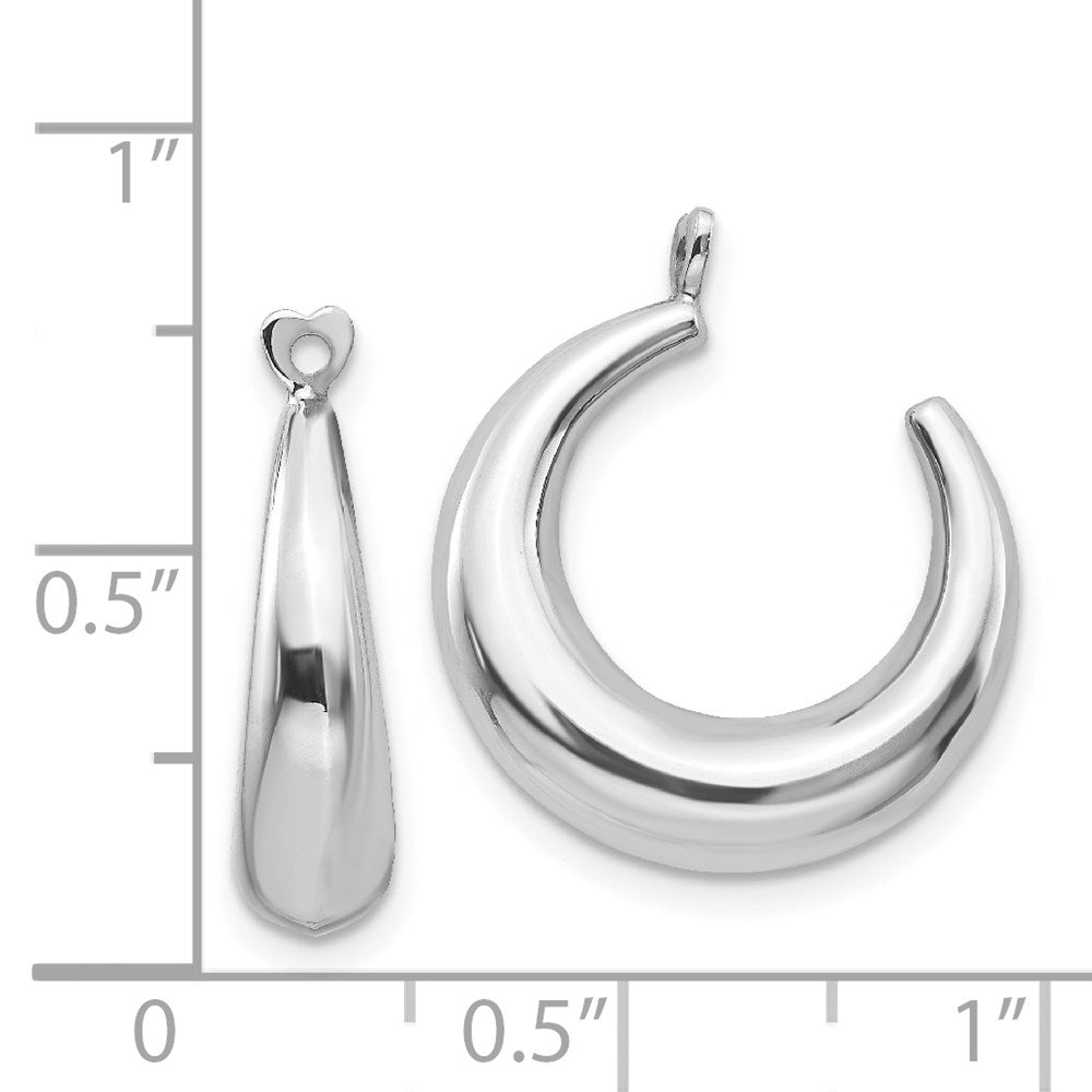 14K White Gold Polished Hoop Earrings Jackets