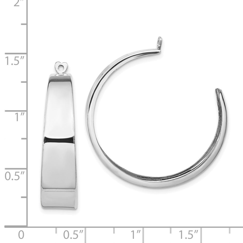 14K White Gold Polished Hoop Earrings Jackets