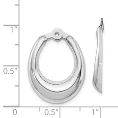 14K White Gold Polished Hoop Earrings Jackets