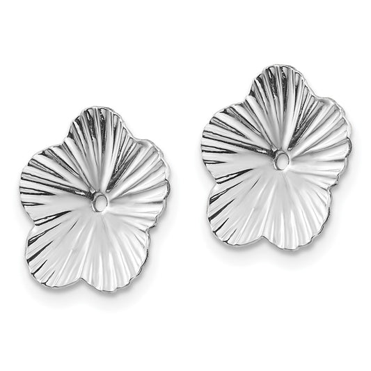 14K White Gold Fancy Earrings Jackets