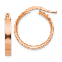 14K Rose Gold 3mm Small Hoop Earrings