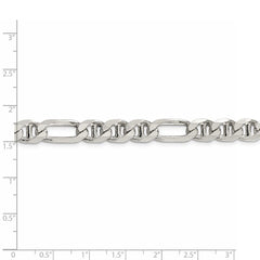 Sterling Silver 7.75mm Figaro Anchor Chain