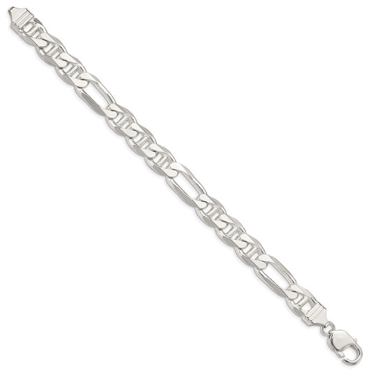 Sterling Silver 10.65mm Figaro Anchor Chain