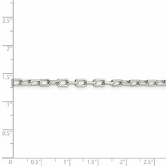 Sterling Silber 3,5 mm ausgefallene offene Gliederkette mit Diamantschliff