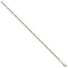 Sterling Silver 3.5mm Fancy Diamond-cut Open Link Cable Chain