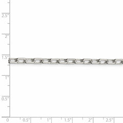 Sterling Silber 4,3 mm Fancy Diamantschliff offene Gliederkette