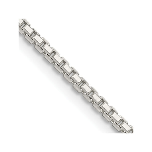 Sterling Silver 1.7mm Diamond-cut Box Chain