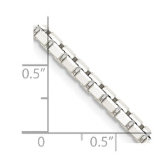 Sterling Silver 3.2mm Diamond-cut Box Chain