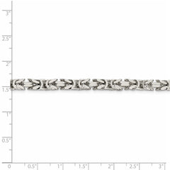Sterling Silver 5mm Square Byzantine Chain