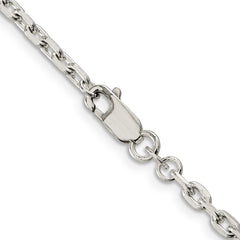 Sterling Silver 3.25mm Beveled Oval Cable Chain