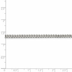 Rhodium-plated Silver 3.5mm Curb Chain