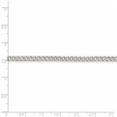 Sterling Silver 4mm Pave Curb Chain