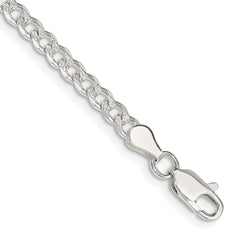 Sterling Silver 4mm Pave Curb Chain