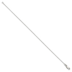 Cadena tipo cable de plata de ley de 1 mm