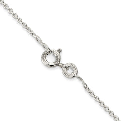 Rhodium-plated Silver 1mm Cable Chain