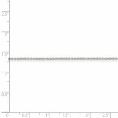 Rhodium-plated Silver 1.25mm Cable Chain
