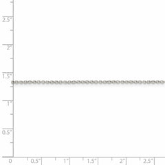 Rhodinierte silberne Ankerkette, 1,25 mm