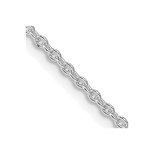 Rhodium-plated Silver 1.95mm Cable Chain