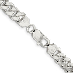 Sterling Silver 7.8mm Polished Domed Curb Chain