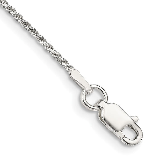 Sterling Silver 1.1mm Diamond-cut Rope Chain