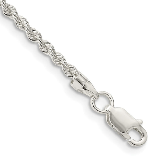 Sterling Silver 2.3mm Solid Rope Chain