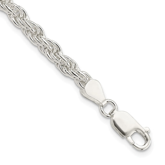 Sterling Silver 4.5mm Solid Rope Chain
