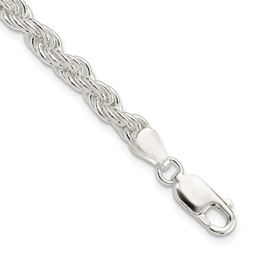 Sterling Silver 5.0mm Solid Rope Chain