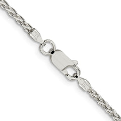 Sterling Silver 2mm Diamond-cut Spiga Chain