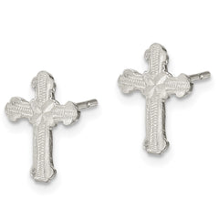 Sterling Silver Cross Mini Post Earrings