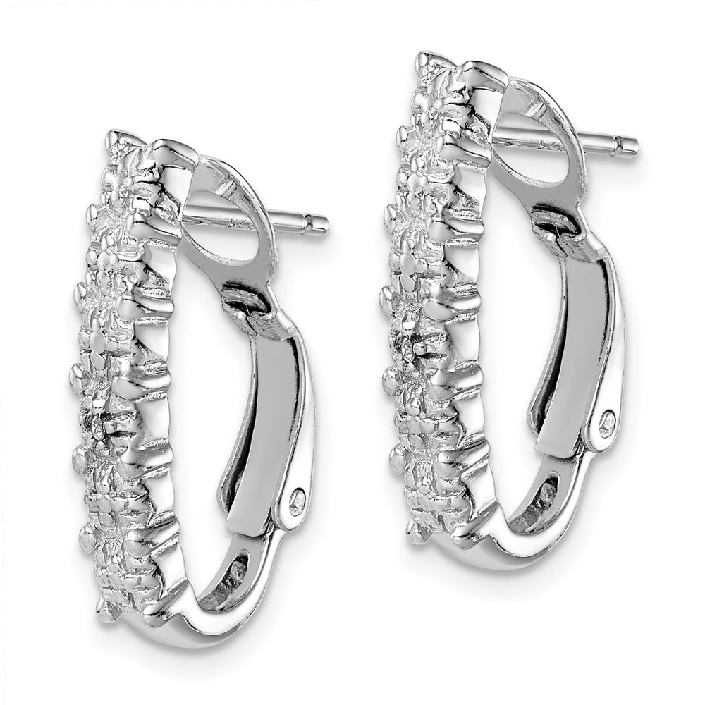 Sterling Silver CZ Omega Back Earrings