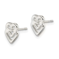 Sterling Silver Heart Mini Post Earrings