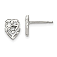 Sterling Silver Heart Mini Post Earrings